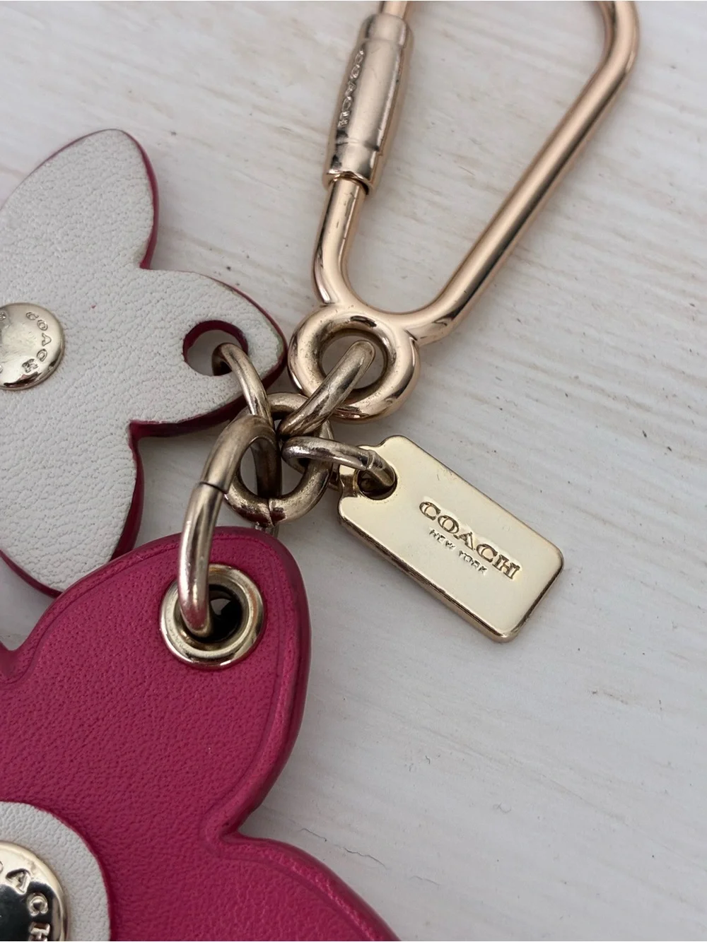 Coach Flower Bag Charm Key Chain